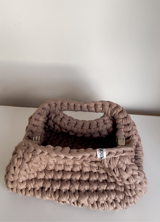 Brown, Beige and Natural Clutch Bag