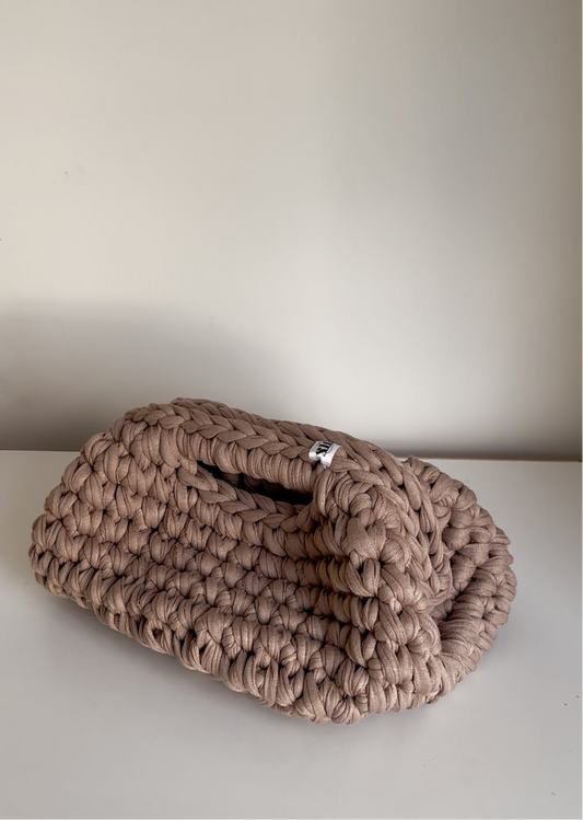 Brown, Beige and Natural Clutch Bag